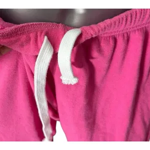 Katie J NYC Dylan Sweatpants Pink Tart Raspberry Large Joggers Casual Barbie thumbnail 4