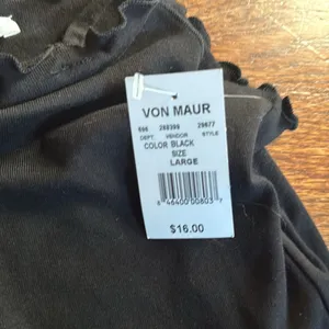 NWT Lime Blue‎ black crop top, large. thumbnail 3