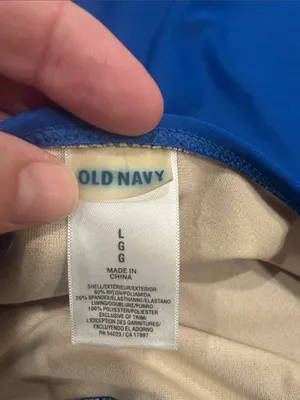 Old Navy royal blue tankini top size large . thumbnail 5