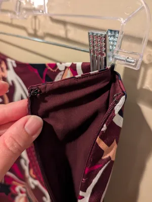 Banana Republic Faux Wrap Purple Pink Skirt thumbnail 7