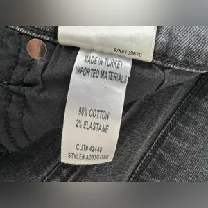 Agolde grey Feel Good denim pants raw hem 27 thumbnail 6