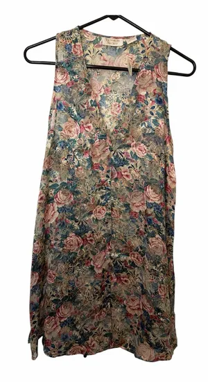 Victoria’s Secret Vintage Floral Button Up Mini Slip Chemise NWT thumbnail 1
