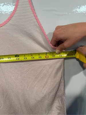 Vintage Lululemon Striped Pink-Trim‎ Racerback Tank Top thumbnail 2