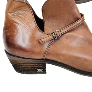 Sam Edelman Petty Leather Booties Women's 8M Brown Classic Chic Minimalist‎ thumbnail 8