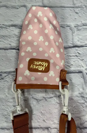 Bioworld Disney Mickey Minnie Pink Polka Dot Water Bottle‎ Crossbody Pouch thumbnail 1