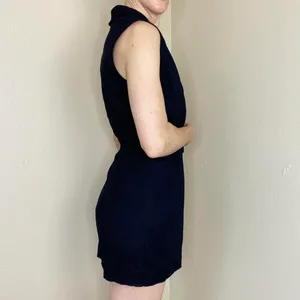 ZARA Dark Navy Blue Sailor Retro Sleeveless Romper thumbnail 3