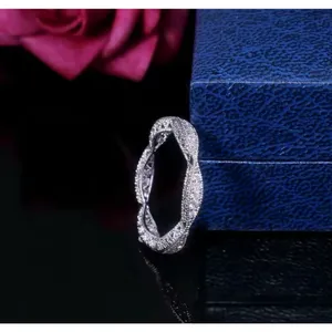 NEW 1 Ct Pretty Pave Simulated‎ Diamond Eternity Wedding Band Ring, Size 10 thumbnail 12