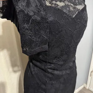 New MIUSOL Black Lace Off Shoulder Long Sleeve Bodycon Cocktail Goth‎ Dress M thumbnail 5