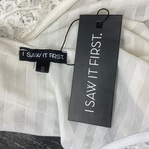 White Sheer Striped Lace Sleeveless Bodysuit From I Saw It First NEW S thumbnail 4