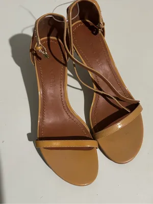 Coach Patent Leather Tan Ankle-Strap Heels thumbnail 5