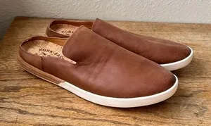 Kork-Ease Brown Leather Mule Sneakers Slip On Cork Footbed Womens 7.5M thumbnail 1