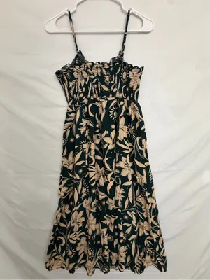 Patrons of Peace Women’s Floral Smocked Midi Dress M Excellent(A836) thumbnail 6