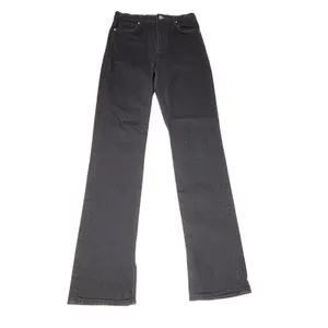 Reformation Liza Slit Hem Ultra High Rise Straight Long Black Jeans 26 thumbnail 2