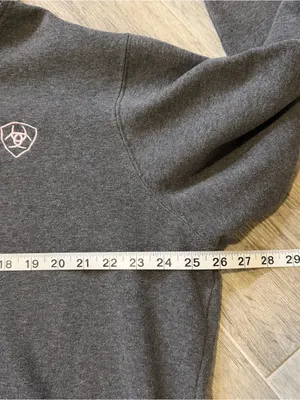 Ariat Women's XXL Heather Gray Pullover Fleece Hoodie Pockets Embroidered Logo thumbnail 5