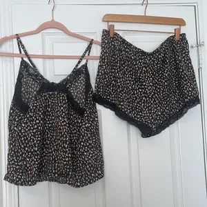 Aerie leopard lace sleep short set thumbnail 2