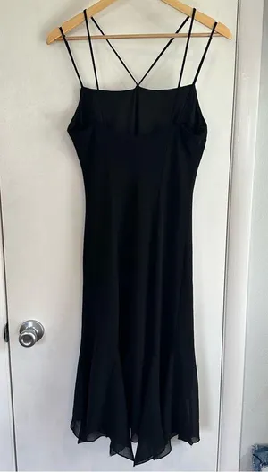 Aspeed USA 90s/y2k Vintage Asymmetrical Whimsygoth Midi Dress. Size: Medium. thumbnail 5
