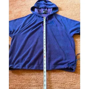 Adidas AEROREADY Purple Hooded Long Sleeve Pullover Sweatshirt Women’s S thumbnail 7