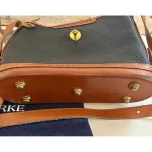 Dooney &‎ Bourke All Weather Leather Crossbody Bag Black Vintage Made USA thumbnail 11