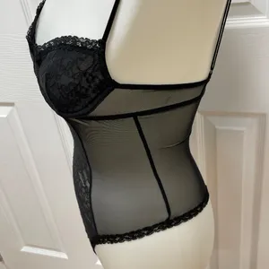 Victoria's Secret Black Bodysuit 34B -In‎ Bag. thumbnail 3