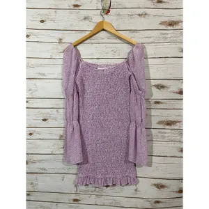 Petal & Pup Bonita Shirred Frill Long Sleeve Dress - Purple - US 4 thumbnail 8
