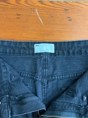 NWT ASOS Tall High Waist Wide Leg Jeans Front Patch Pockets Sz 32 🧡🍄 thumbnail 9