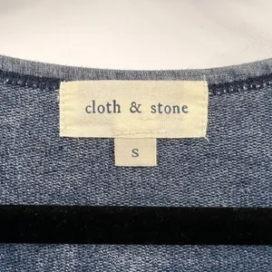 Cloth & Stone Anthropologie Top Blue Knit V-Neck Dolman Long Sleeve Womens Small thumbnail 5