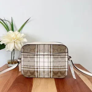 NWT Coach Mini Camera‎ Bag In Signature Canvas With Hunting Fishing Plaid Print thumbnail 4