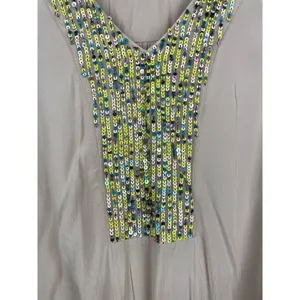Maeve Anthropologie Cream Kristie Long Balloon Sleeve Sequin‎ Peasant Blouse S thumbnail 8