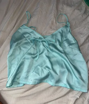Teal colsie satin tank top Blue Size M thumbnail 1
