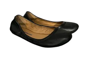 Lucky Brand Erin Black Leather Ballet Flats 7.5 thumbnail 1