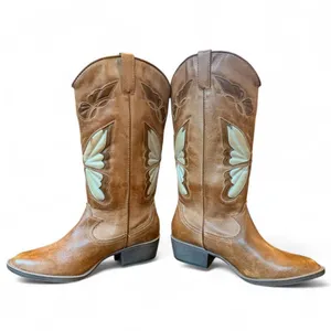Coconuts by Matisse Monarch Butterfly Western Cowboy Boots Brown Size 6M thumbnail 7