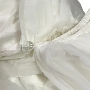 Peppermayo True Lovers Mini Dress in white size 14 with detachable puff sleeves thumbnail 4
