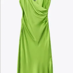 ZARA Slip Dress Lime Green Viral thumbnail 10