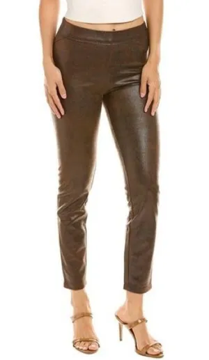 NEW! Max Studio Brown Faux Leather Skinny‎ Pants thumbnail 1