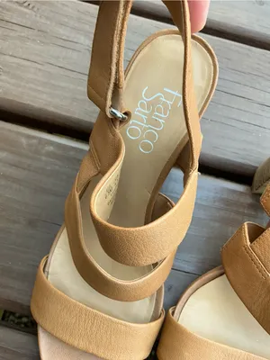 Franco Sarto Tan Strappy Block Heel Sandals🌷🌷 thumbnail 7