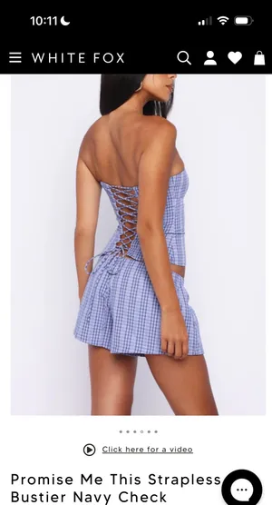 White Fox Boutique check bustier thumbnail 2