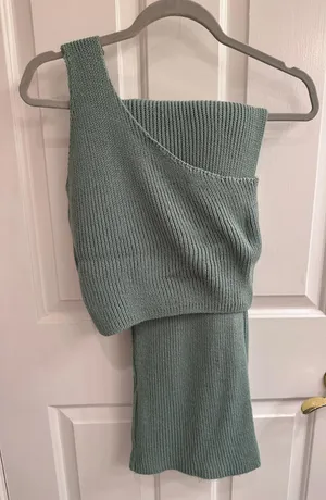 Nasty Gal Blue Knit Set thumbnail 3