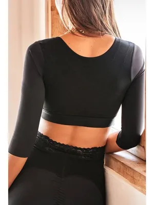 NWT Cupshe Black Zip-Up Shapewear Bralette - Size: Large thumbnail 7