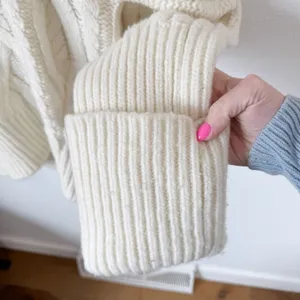 Citizens of Humanity Zola Aran Cable-Knit Chunky Turtleneck Sweater Sz XS/S thumbnail 9
