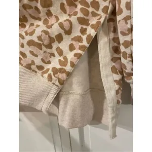 Aerie leopard oversized cozy sweater size xs thumbnail 4