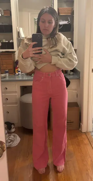 ZARA Pink Jeans thumbnail 4
