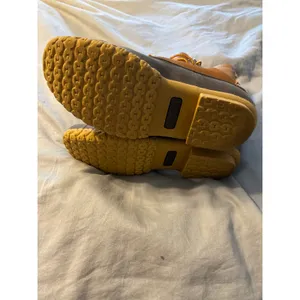 Women's 7M Bean Boots L.L.Bean Maine USA Rain Waterproof Duck Lace-Up Navy Tan thumbnail 6