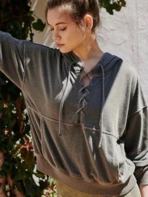 FP Movement Free People The Believer Hoodie Charcoal Grey Size XS thumbnail 1