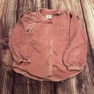 Women’s American Eagle Corduroy Pink Button Down Shirt Medium thumbnail 1