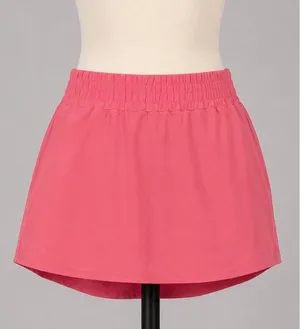 Pinspark Womens Pink Athletic Skort Smocked Waist Tennis Golf Skirt 2XL Golfcore thumbnail 1