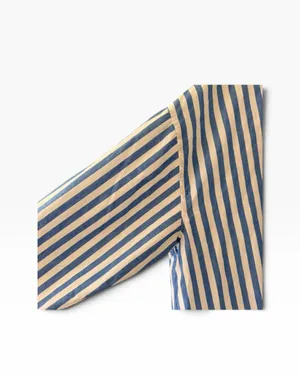 Madewell stripped Blue White Oversized Lagenlook Button Down Long SZ XL #2677 thumbnail 7