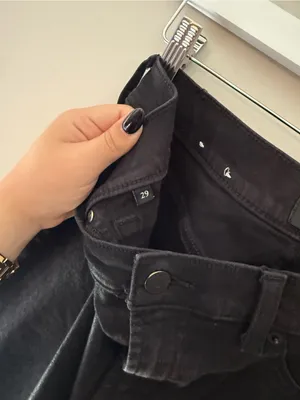 7 For All Mankind Black Sparkle Bootcut Jeans Women’s Size 29 Coated thumbnail 8