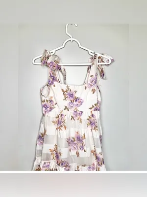 Zimmermann Rosa stripped picnic dress midi floral ruffles size OP/XS thumbnail 6