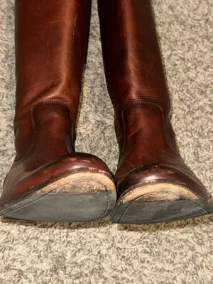 FRYE Molly Button Tall Brown Leather Riding Boots thumbnail 12
