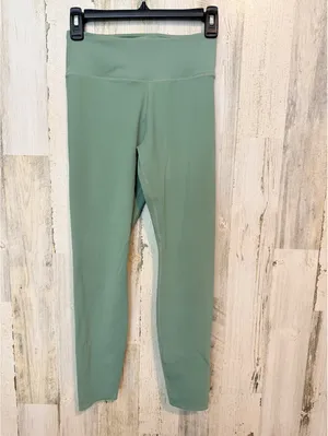 Nike Women's Small Leggings Sage Green High Waist 76% Polyester Workout Gym thumbnail 2